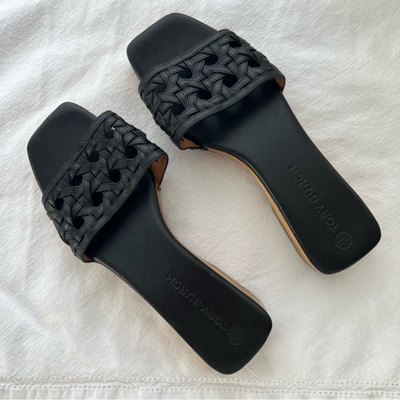 New Tory Burch Basketweave Clog in Perfect Black Size 8 - Picture 4 of 9